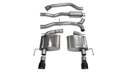 CORSA Performance Corsa 2013-2019 Cadillac ATS Sedan 2.0L A/T Black Sport Dual Rear Cat-Back Exhaust