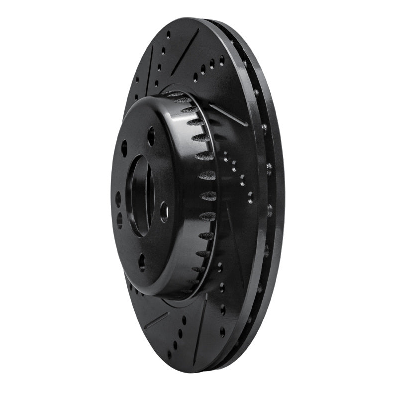 R1 Concepts R1 15-23 Mercedes-Benz E300 Rear Left Drilled & Slotted Black Brake Rotor