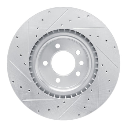 R1 Concepts R1 18-24 Land Rover Discovery Front Right Drilled & Slotted Silver Brake Rotor