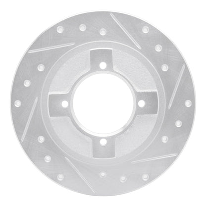 R1 Concepts R1 82-86 Nissan TSURU (Mexico) Front Right Drilled & Slotted Silver Brake Rotor