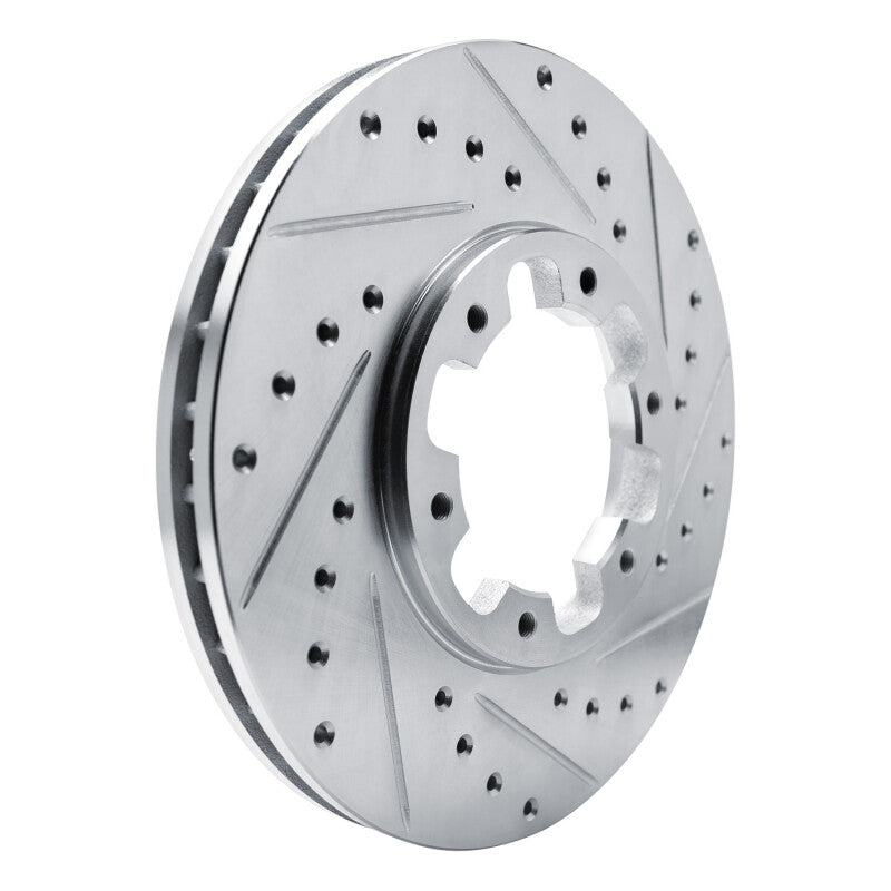R1 Concepts R1 96-04 Infiniti QX4 Front Right Drilled & Slotted Silver Brake Rotor