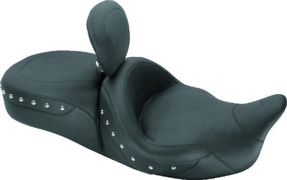 Mustang Motorcycle Mustang 08-21 Harley Electra Glide,Rd Glide,Rd King,Str Glide Touring Heated 1PC Seat Studs-Black