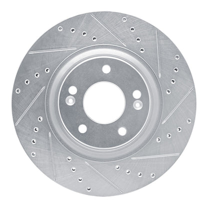 R1 Concepts R1 17-20 Kia Cadenza Front Right Drilled & Slotted Silver Brake Rotor