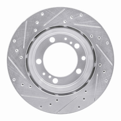 R1 Concepts R1 91-97 Porsche 911 Right Rear Drilled & Slotted Silver Brake Rotor