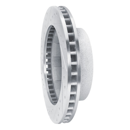 R1 Concepts R1 76-79 Ford F-250 4WD (Excl Super Duty) Front Right Drilled & Slotted Silver Brake Rotor