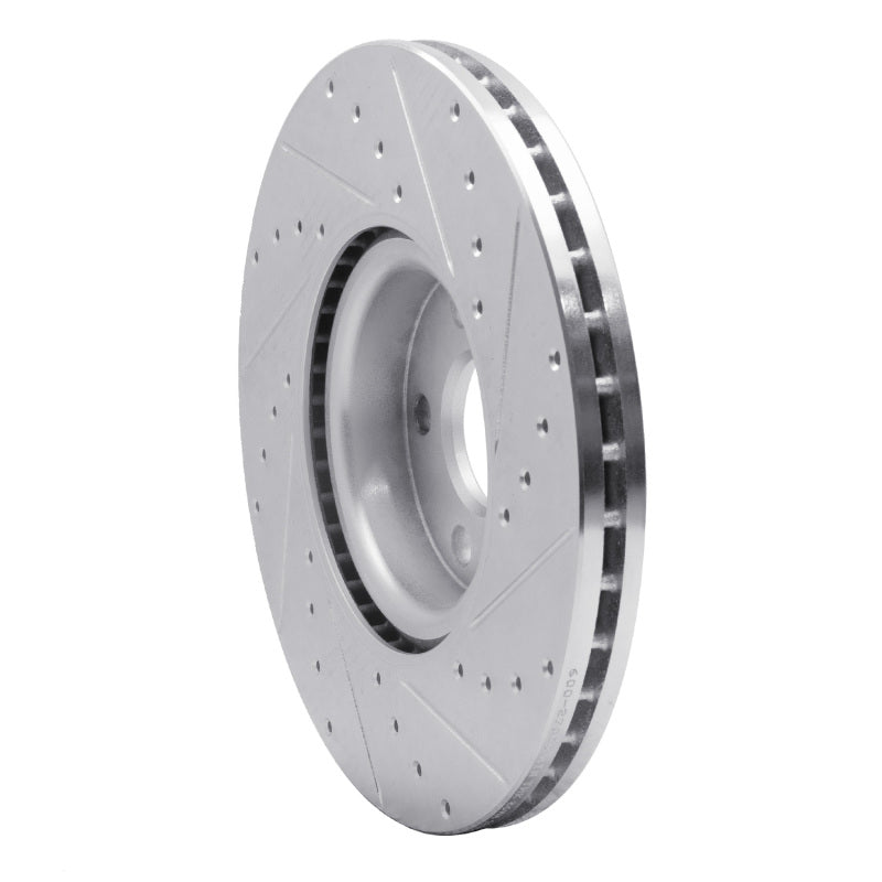 R1 Concepts R1 16-17 Volvo XC60 Front Left Drilled & Slotted Silver Brake Rotor