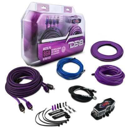 DS18 8-GA Amplifier Install Kit Advance- Purple