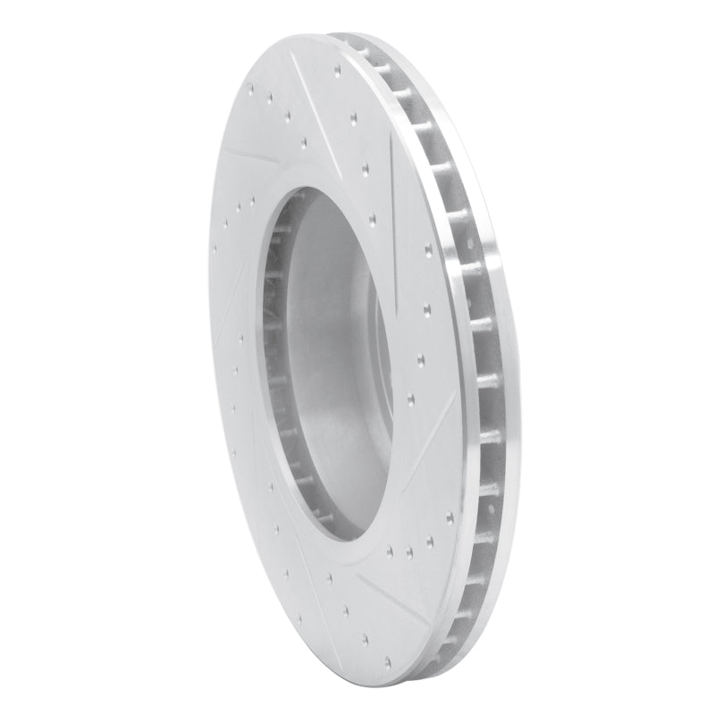 R1 Concepts R1 04-10 BMW 650I Convertible Front Left Drilled & Slotted Silver Brake Rotor