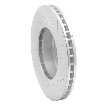 R1 Concepts R1 04-10 BMW 650I Convertible Front Left Drilled & Slotted Silver Brake Rotor