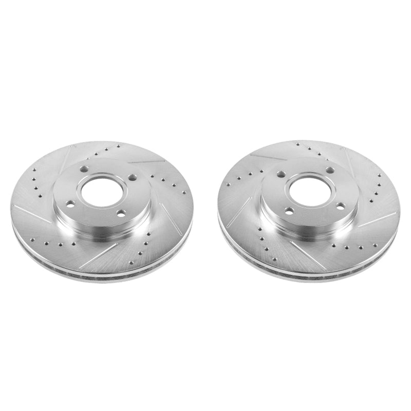 PowerStop Power Stop 14-19 Ford Fiesta Front Evolution Drilled & Slotted Rotors - Pair