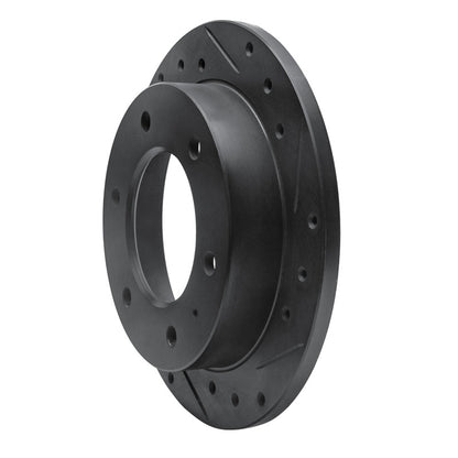 R1 Concepts R1 88-95 Isuzu AMIGO Rear Right Drilled & Slotted Black Brake Rotor