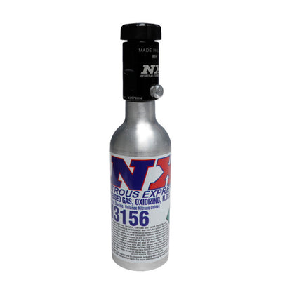 Nitrous Express 3.5oz Mini-Bottle w/Motorcycle Valve (2 Dia x 7.33 Tall)
