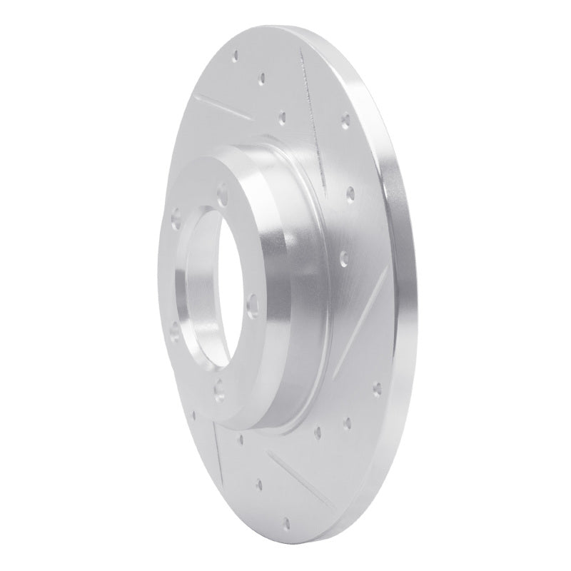 R1 Concepts R1 75-83 Toyota Pickup Front Right Drilled & Slotted Silver Brake Rotor