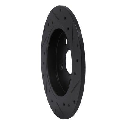 R1 Concepts R1 12-18 Toyota Yaris (USA/Canada) Rear Left Drilled & Slotted Black Brake Rotor