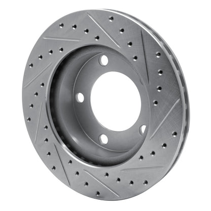 R1 Concepts R1 94-96 Ford Bronco Front Left Drilled & Slotted Silver Brake Rotor