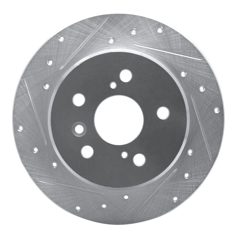 R1 Concepts R1 92-03 Lexus ES300 Rear Left Drilled & Slotted Silver Brake Rotor