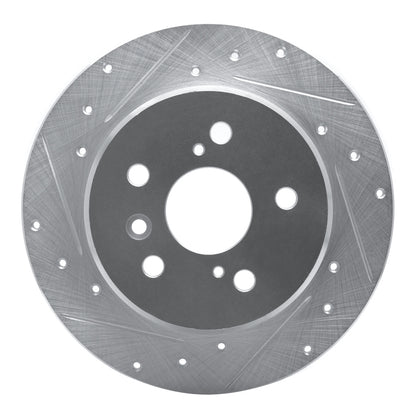 R1 Concepts R1 92-03 Lexus ES300 Rear Left Drilled & Slotted Silver Brake Rotor