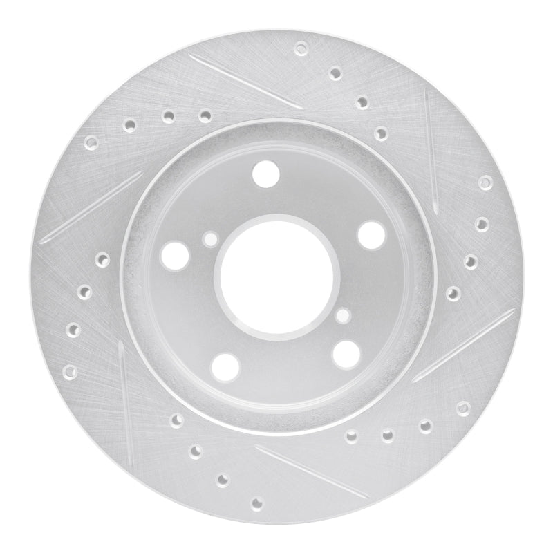R1 Concepts R1 91-95 Toyota MR2 Front Left Drilled & Slotted Silver Brake Rotor