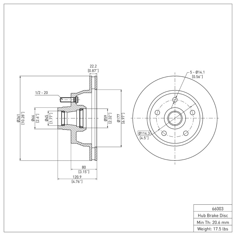 DFC 79-81 American Motors CONCORD Front Brake Rotor