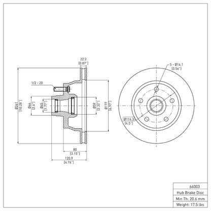 DFC 79-81 American Motors CONCORD Front Brake Rotor