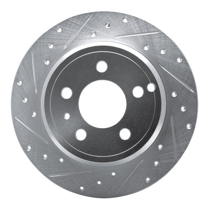 R1 Concepts R1 96-04 Volvo 850 Rear Left Drilled & Slotted Silver Brake Rotor