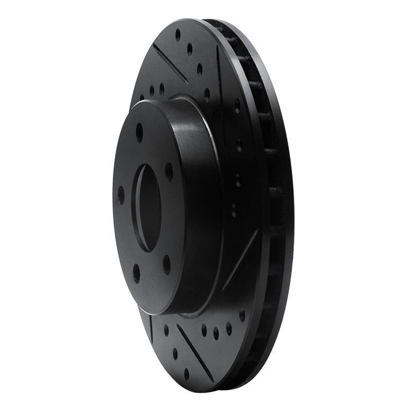 R1 Concepts R1 85-91 Buick Skylark Front Right Drilled & Slotted Black Brake Rotor