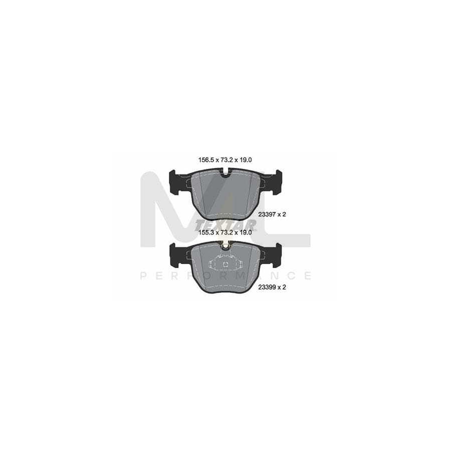 TEXTAR 2339703 Brake pad set for LAND ROVER Range Rover III (L322) prepared for wear indicator, with accessories