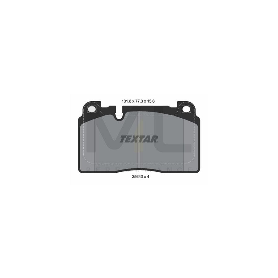 TEXTAR 2564302 Brake pad set for AUDI Q5 (8RB) prepared for wear indicator