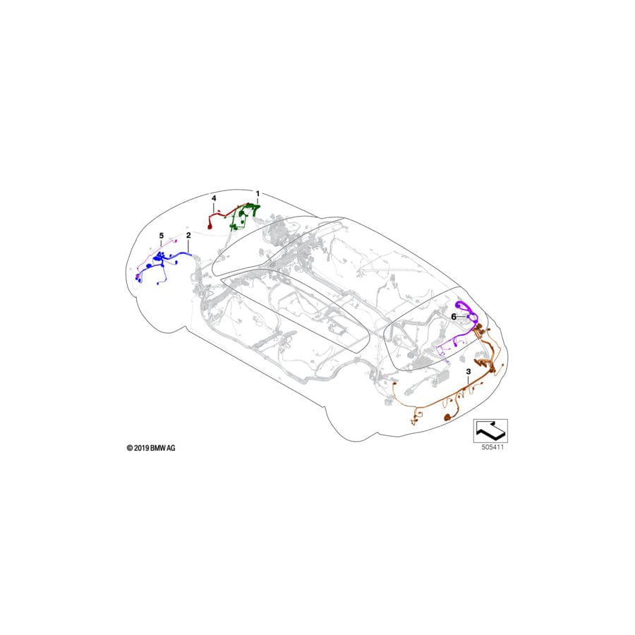 Genuine BMW 61129313075 F82 F87 Rep. Wiring Harness For Electric Fan 300-600 W (Inc. 430iX, 420i & 316d)