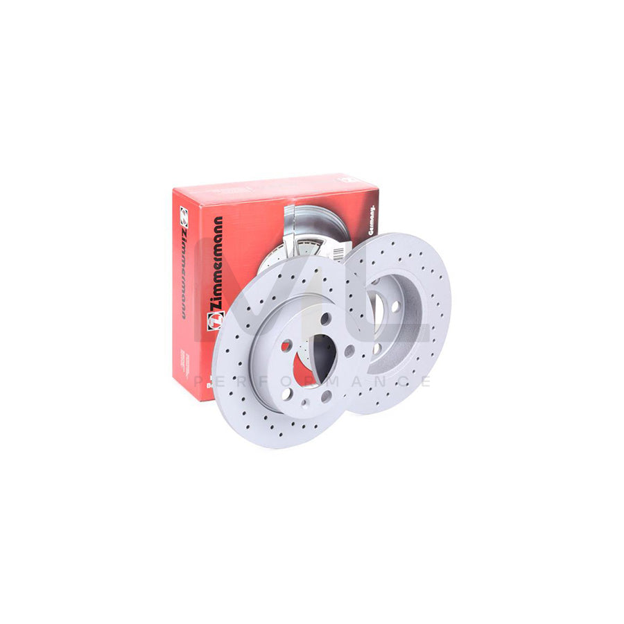 ZIMMERMANN SPORT COAT Z 100.1236.52 Brake Disc Perforated, Solid, Coated  - 1 piece