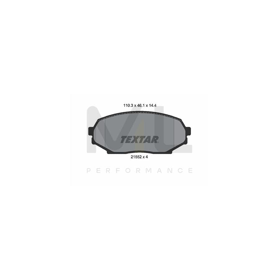 TEXTAR 2155202 Brake pad set not prepared for wear indicator