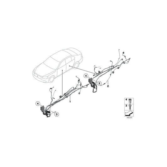 Genuine BMW 61129302932 F01 F02 Driver's Side Door Cable Harness (Inc. 730Ld, 750LiX 4.0 & 740d)