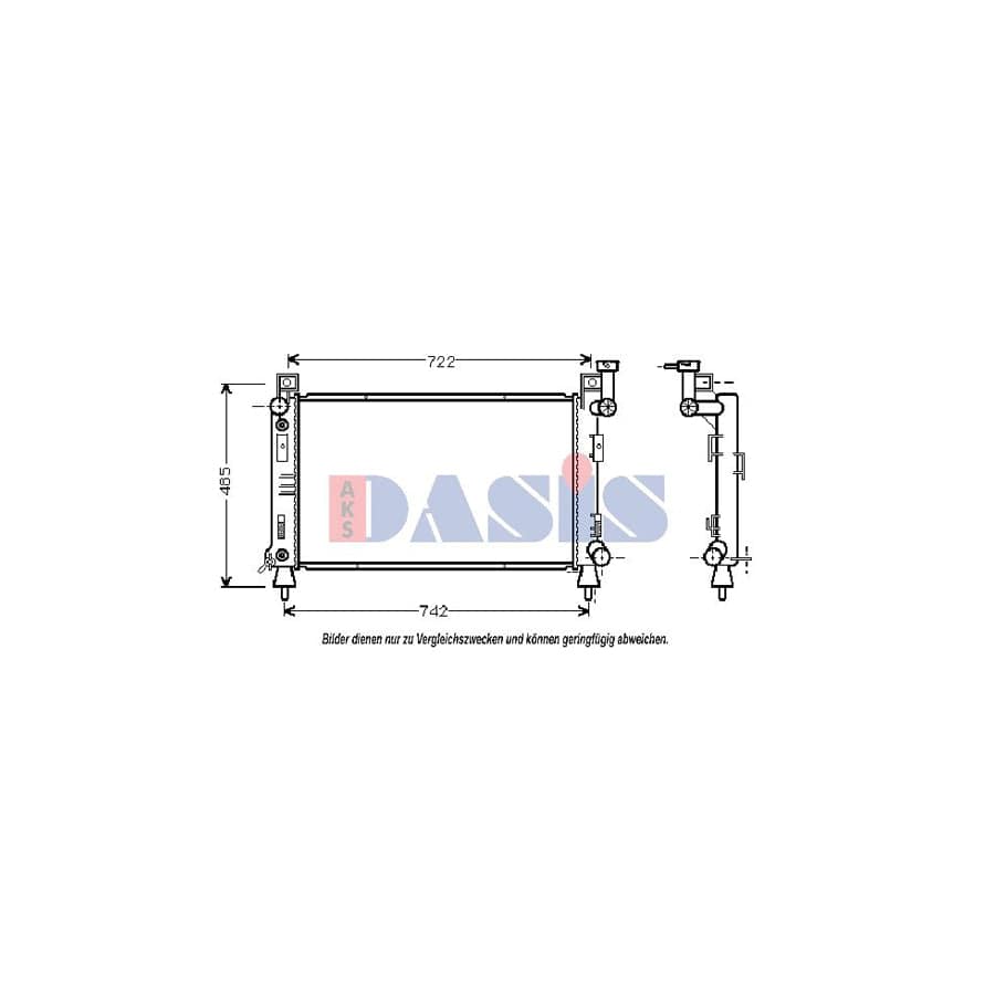 AKS Dasis 520520N Engine Radiator for Chrysler Voyager II (Es)