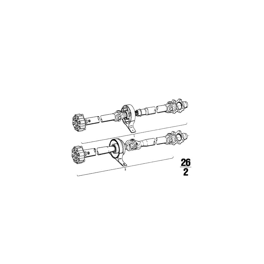 Genuine BMW 26111103376 Drive Shaft 5-GANG + KH (Inc. 2002, 2002ti & 2000tii)