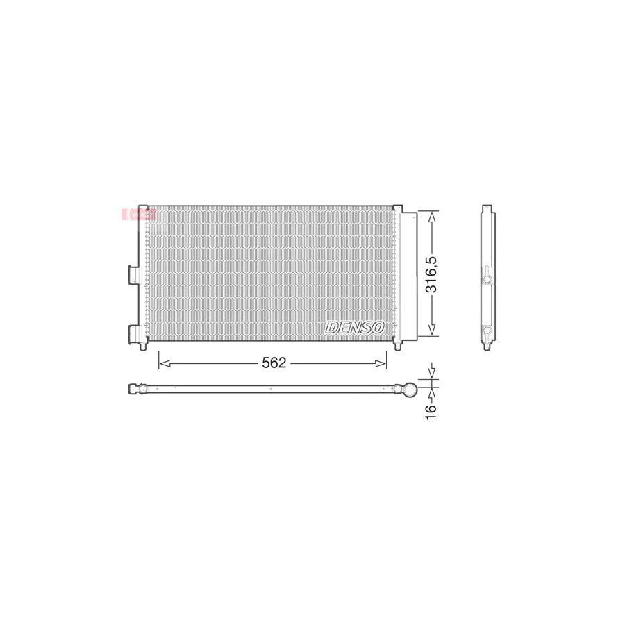 DENSO DCN09072 Air Conditioning Condenser