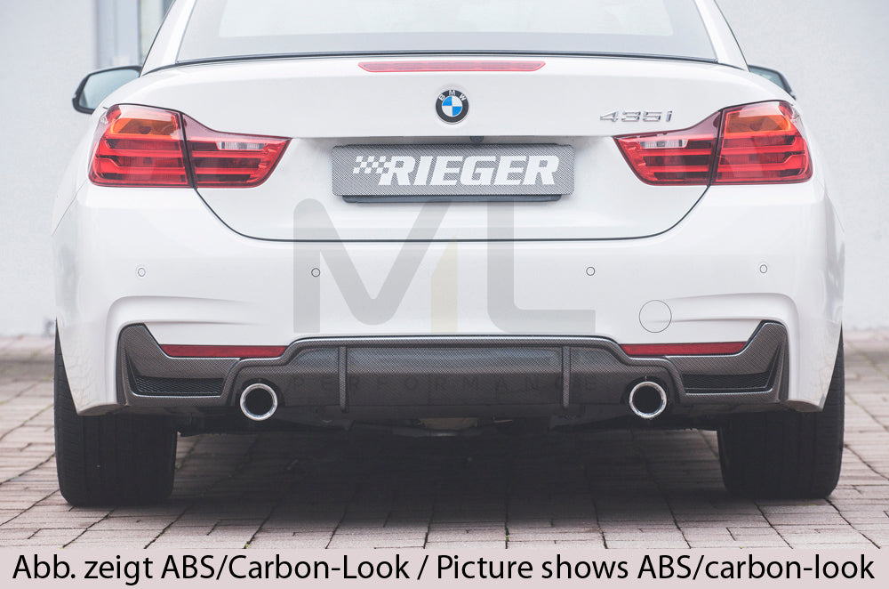 Rieger 00088072 BMW 4 Series F32 F33 F36 Rear Diffuser 2 | ML Performance UK Car Parts