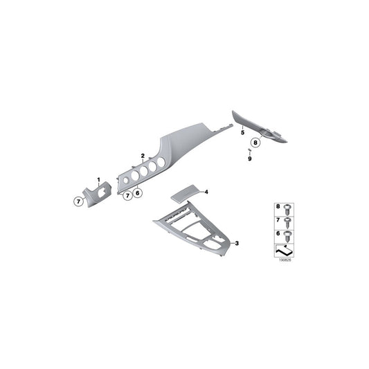 Genuine BMW 51419167032 E89 Door Handle, Alu Linear Brushed, Right (Inc. Z4)