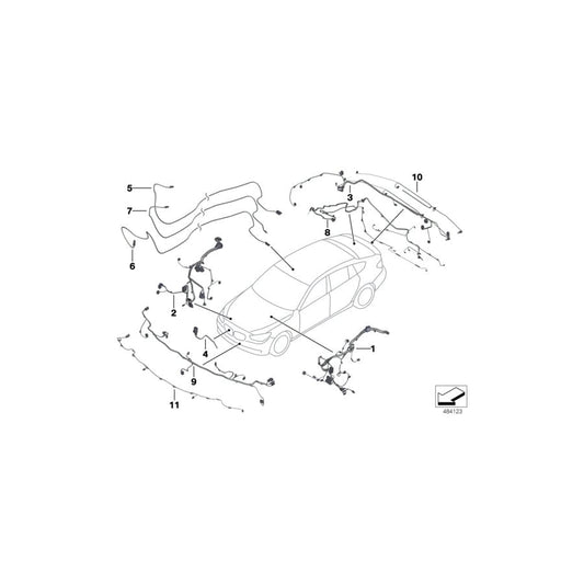 Genuine BMW 61129291093 F10 F11 Wiring Harness, Front End (Inc. 528i, 520d & M550dX)