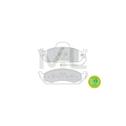 Ferodo Premier Eco Friction FDB1400 Brake Pad Set Suitable for Mercedes-Benz Ml-Class (W163) Incl. Wear Warning Contact, With Piston Clip, Without Accessories