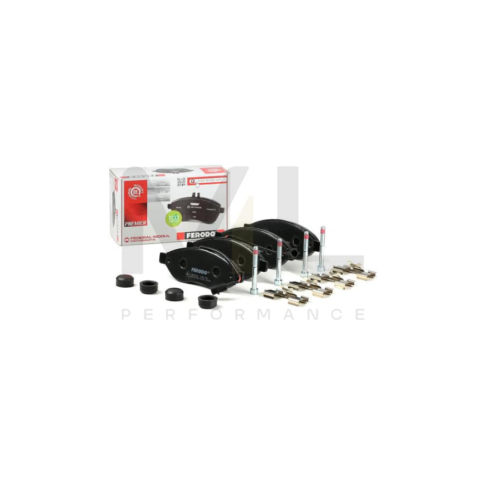 Ferodo Premier Eco Friction FVR1923 Brake Pad Set Incl. Wear Warning Contact, With Brake Caliper Screws, With Piston Clip, With Accessories