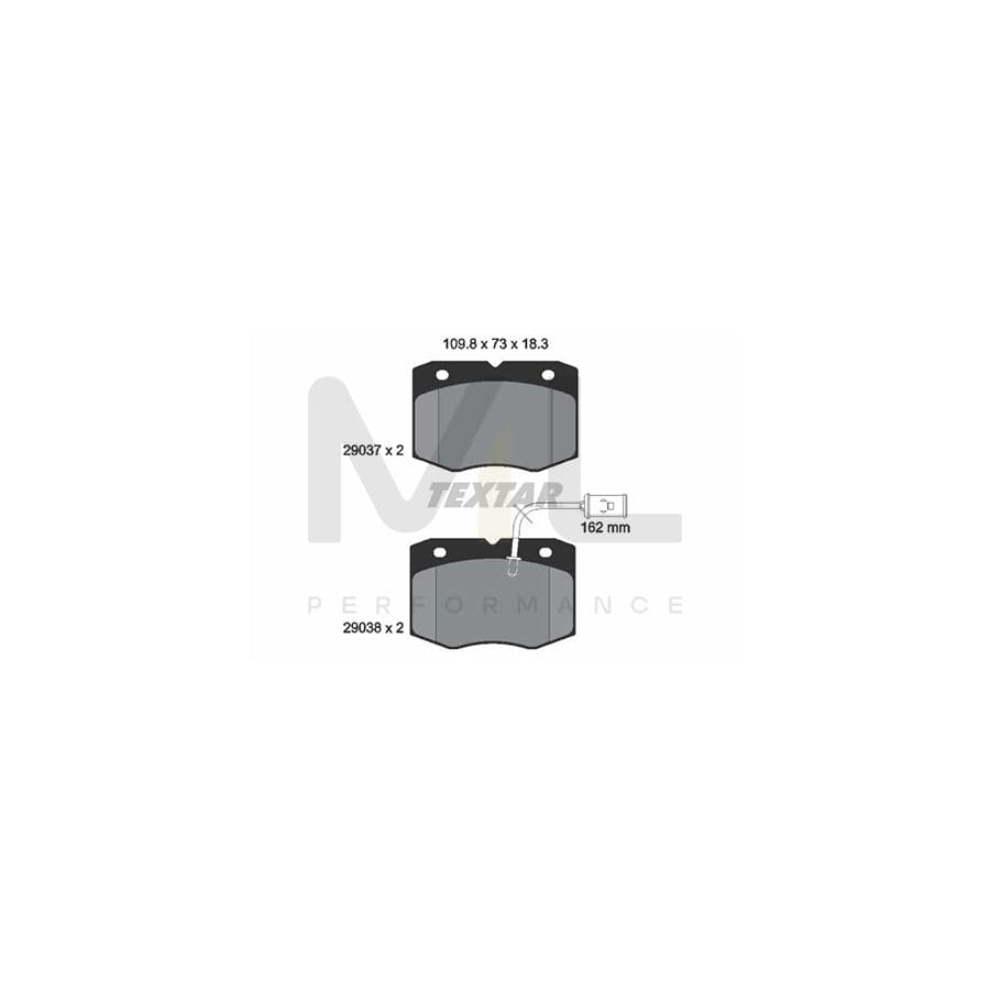 TEXTAR 2903701 Brake pad set for IVECO Daily with integrated wear warning contact