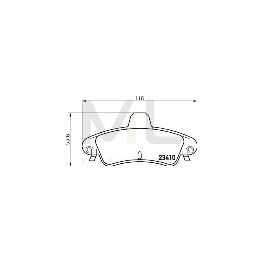 TEXTAR 2341005 Brake pad set not prepared for wear indicator