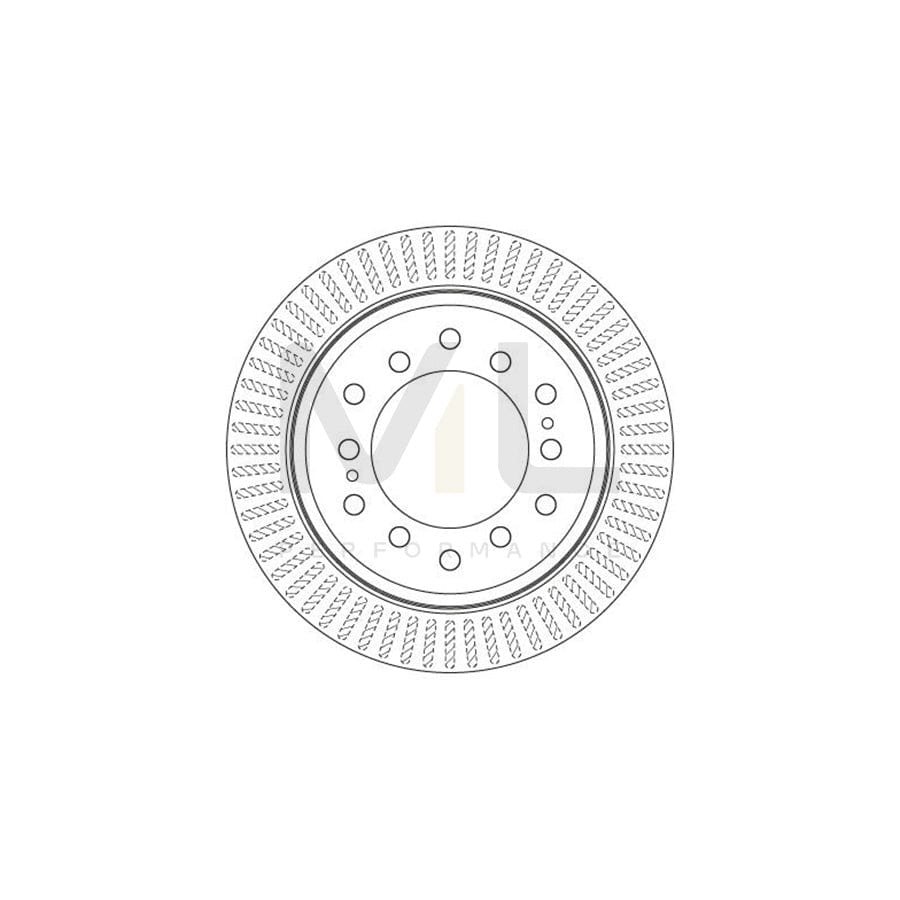 TRW DF6342 Brake Disc Vented, Painted  - 1 piece