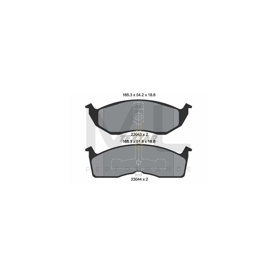 TEXTAR 2304301 Brake pad set not prepared for wear indicator