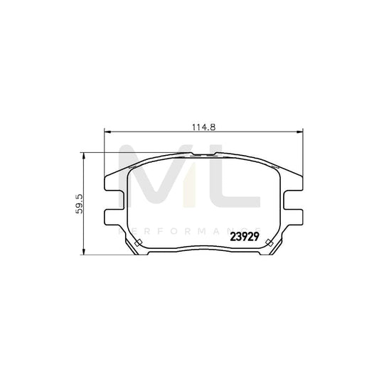 Hella 8DB 355 010-441 Brake Pad Set For Lexus Rx I (Xu10) Not Prepared For Wear Indicator | ML Performance Car Parts