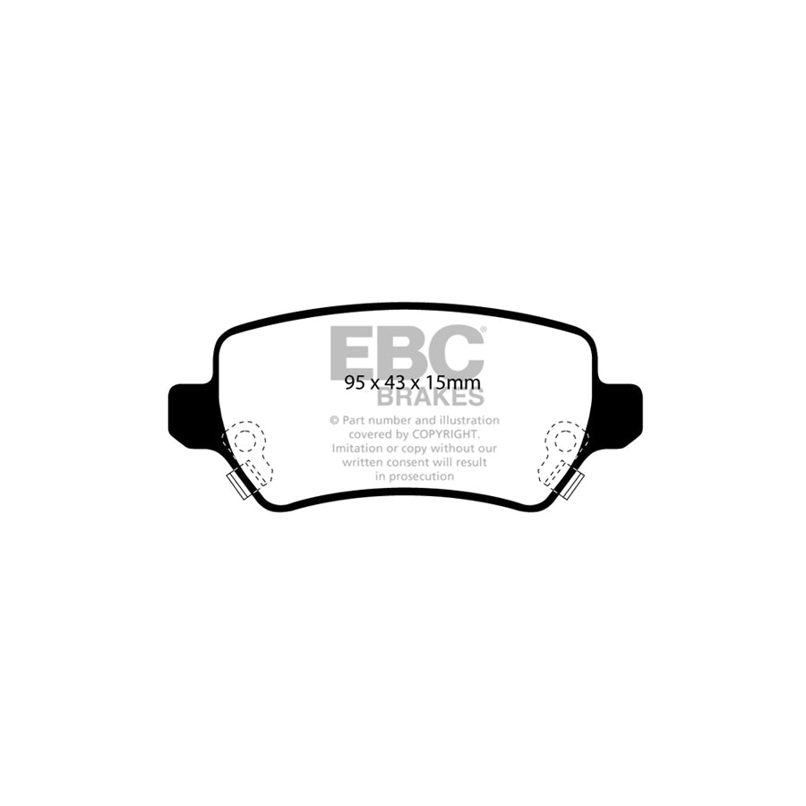 EBC PD01KR598 Opel Vauxhall Greenstuff Rear Brake Pad & Plain Disc Kit - Girling/TRW Caliper 2 | ML Performance UK Car Parts