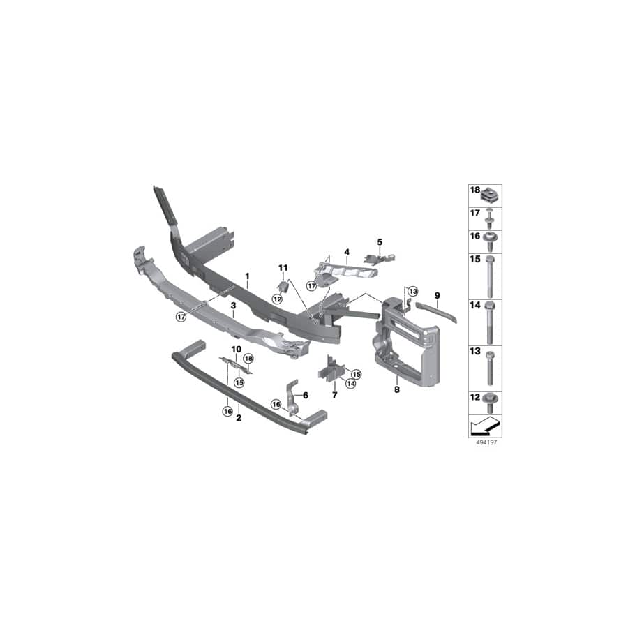 Genuine BMW 51118070172 G07 Impact Absorber, Top M (Inc. X7 M50dX & X7 M50iX)