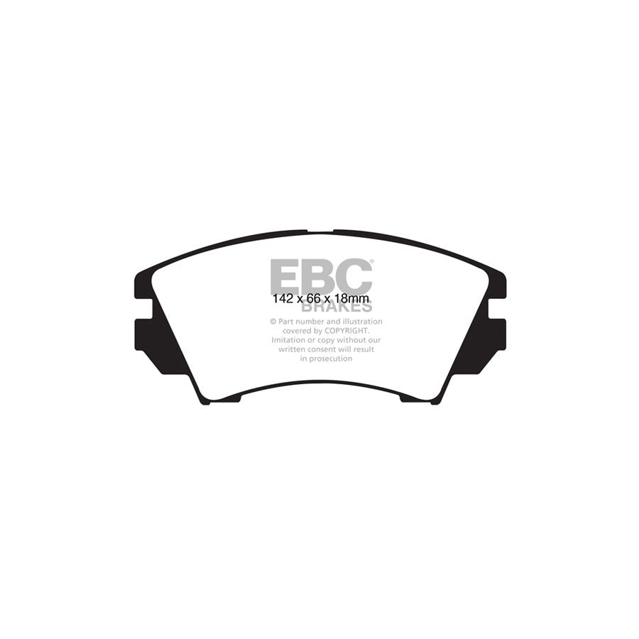 EBC PD07KF078 Chevrolet Opel Saab Vauxhall Redstuff Front Brake Pad & USR Disc Kit - TRW Caliper (Inc. Camaro, Insignia & 9-5) 2 | ML Performance UK Car Parts