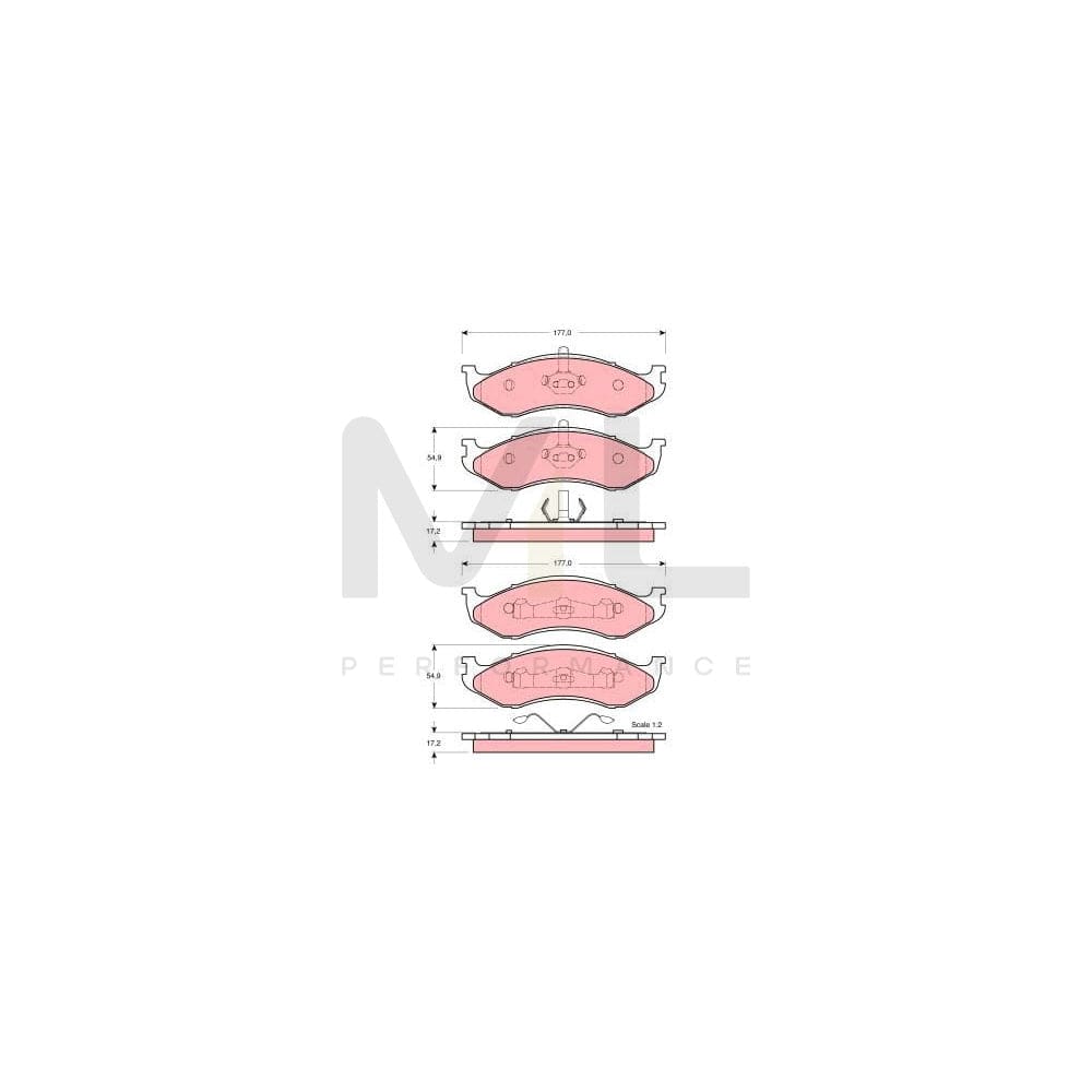 TRW Gdb4104 Brake Pad Set Not Prepared For Wear Indicator
