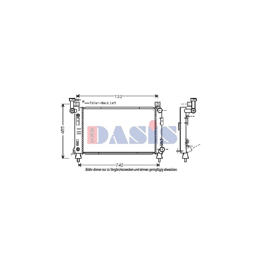 AKS Dasis 520650N Engine Radiator for Chrysler Voyager
